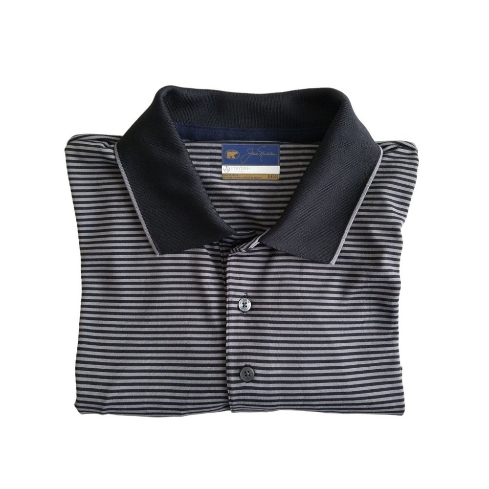 Jack Nicklaus Men’s XL Stay Dri Striped Performance Golf Polo